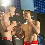 Nick Hein vs Drew Dober Invägning Foto Per Häljestam