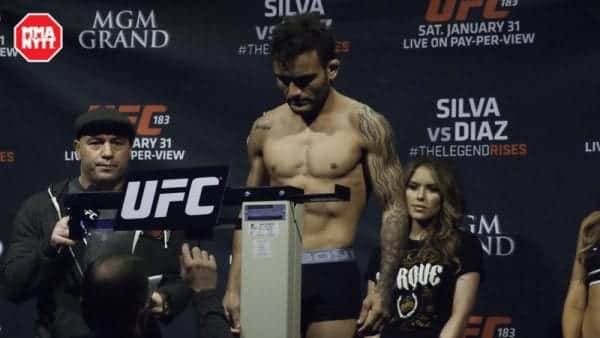 UFC 183 weigh in Nick Diaz Anderson Silva MMAnytt.se Daniel Patinkin-14  John Lineker