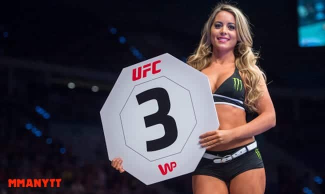 UFC Fight Night Krakow. Carly Baker-ringgirl. Foto Mazdak Cavian-5