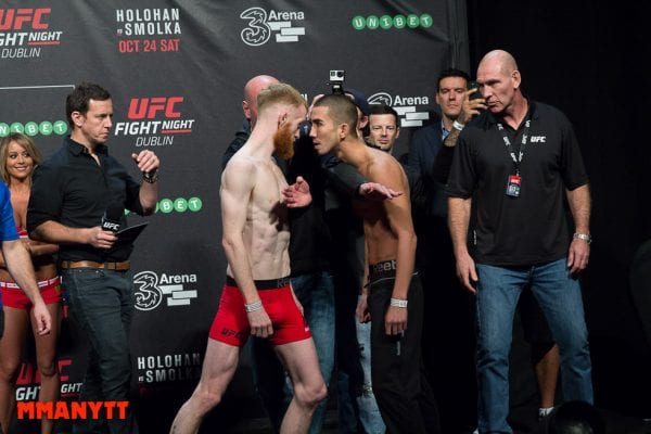 Patrick Holohan vs. Louis Smolka UFC Fight Night 76 Weigh in Dublin MMAnytt Photo Mazdak Cavian-80