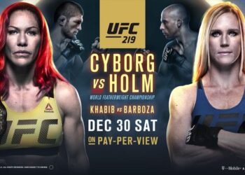 UFC 219 poster Cris Cyborg Holly Holm Khabib Nurmagomedov Edson Barboza MMA MMAnytt