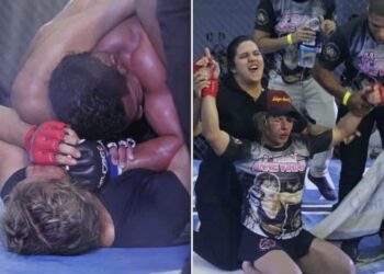 Transgender woman Anne Veriato MMA debut Mr Cage 34 MMAnytt