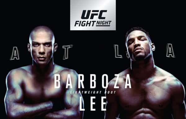 UFC Atlantic City Poster UFC Fight Night 128 Edson Barboza Kevin Lee MMA MMAnytt