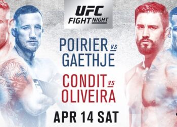 UFC Glendale Poster UFC on FOX 29 Dustin Poirier Justin Gaethje Carlos Condit Alex Oliveira MMA MMAnytt