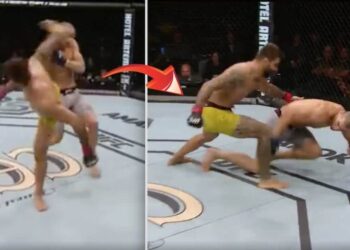 Elizeu Zaleski dos Santos Sean Strickland Spinning Kick Knockout KO UFC 224 MMA MMAnytt