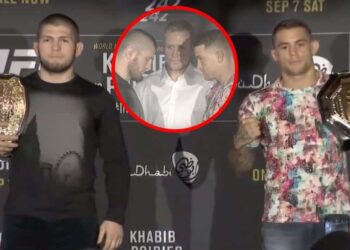 Khabib Poirier UFC 242 Staredown