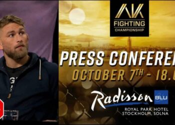 Alexander Gustafsson presskonferens Foto MMAnytt – AK Fighting Championship
