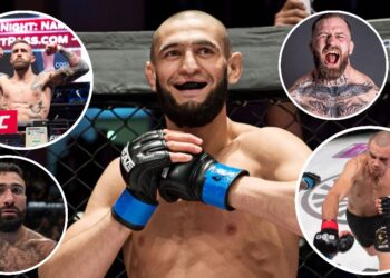 Khamzat Chimaev Andreas Stahl Andreas Gustafsson Rostam Akman Adam Westlund Foto BRAVE_MMAnytt