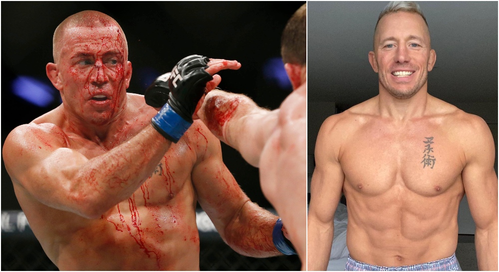 Georges St-Pierre (Instagram_ georgesstpierre +© Noah K. Murray-USA TODAY Sports)