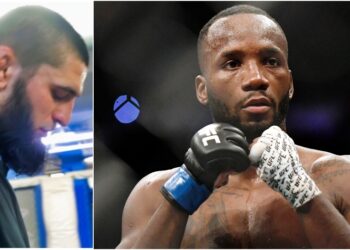Khamzat Chimaev Leon Edwards (© Adam Hagy-USA TODAY Sports)