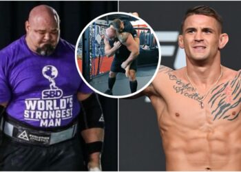 Brian Shaw Dustin Poirier, © Adam Hagy Us Sport TODAY, Instagram @shawstrength