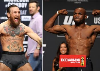 Conor McGregor Kamaru Usman © Jasen Vinlove © Mark J. Rebilas-USA TODAY Sports