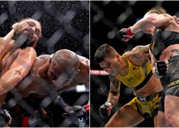 Jorge Masvidal, Kamaru Usman, Valentina Shevchenko, Jessica Andrade© Jasen Vinlove-USA TODAY Sports (1)