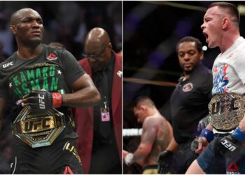Kamaru Usman, Colby Covington, © Stephen R. Sylvanie, Kamil Krzaczynski, US Sport TODAY
