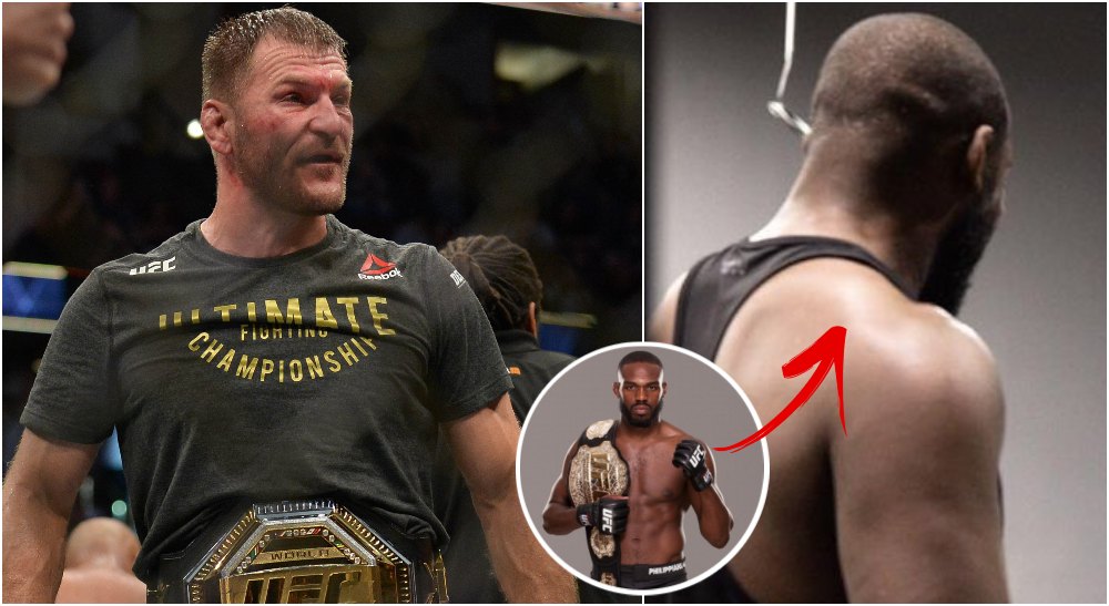 Stipe Miocic Jon Jones (© Gary A. Vasquez-USA TODAY Sports + Instagram @JonnyBones)