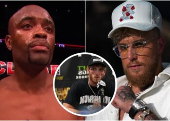 Anderson Silva, Jake Paul, Logan Paul, © Jasen Vinlove-USA TODAY Sports