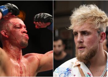Jake Paul, Nate Diaz,© Jasen Vinlove-USA TODAY Sports© Mark J. Rebilas-USA TODAY Sports