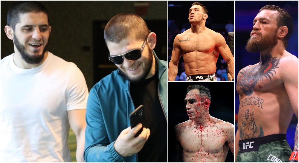 Islam Makhachev Conor McGregor (Instagram @Khabib_Nurmagomedov + © Mark J. Rebilas-USA TODAY Sports)