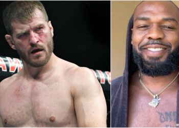 Stipe Miocic Jon Jones (© Jerome Miron-USA TODAY Sports)