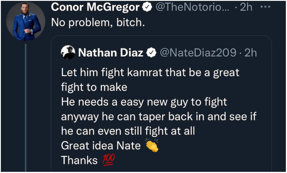 McGregor Nate Diaz Khamzat Chimaev