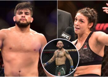 Kelvin Gastelum, Mackenzie Dern, Brian Kelleher. Foto_ Jason SIlva, © Jasen Vinlove-USA TODAY Sports