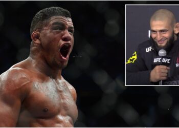 Gilbert Burns Khamzat Chimaev UFC 273 (© Gary A. Vasquez-USA TODAY Sports)