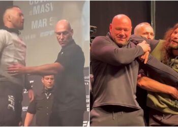 UFC 272 staredown