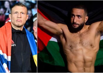 UFC Dana White Jack Hermansson Belal Muhammad UFC (© Branscombe + Haljestam-USA TODAY Sports