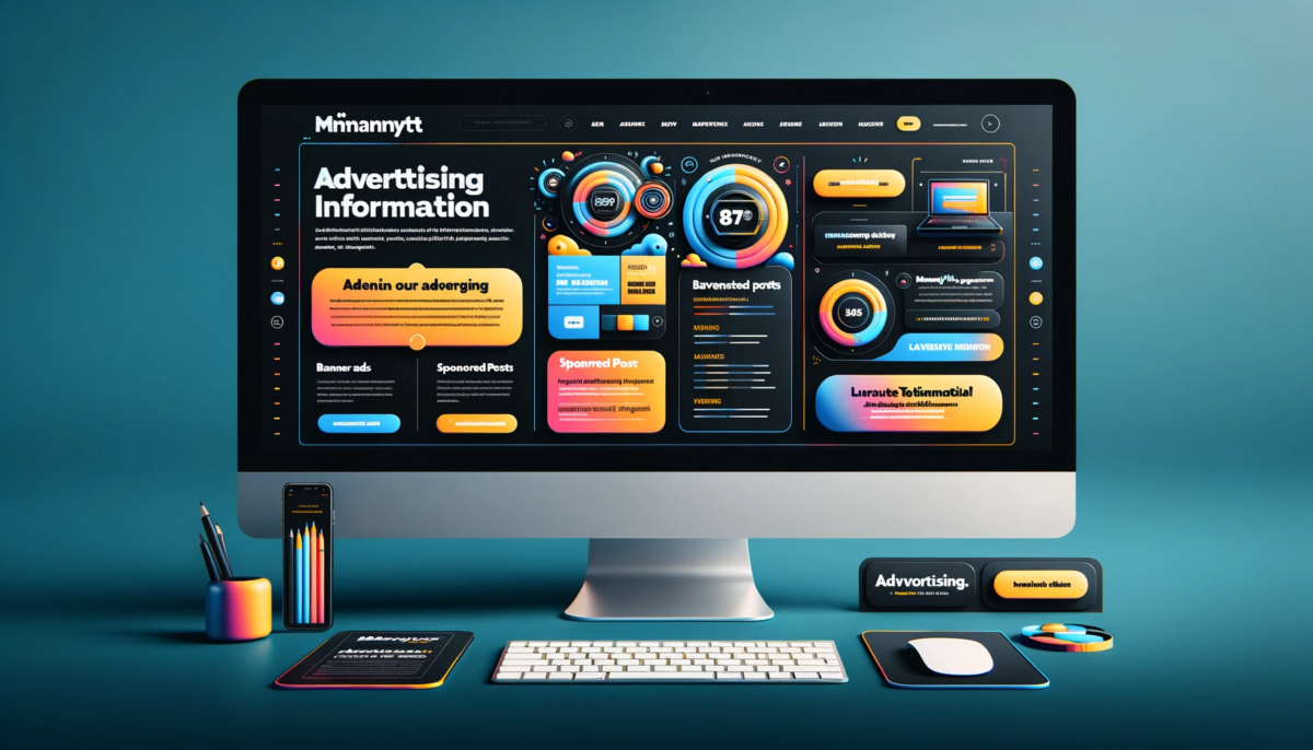 DALL·E 2023-10-27 08.17.21 – A sleek and modern website design for an advertising information page for MMAnytt.se. The design should feature a clean layout, vibrant colors represe