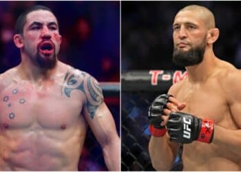 Robert Whittaker Khamzat Chimaev Gary A. Vasquez-USA TODAY Sports