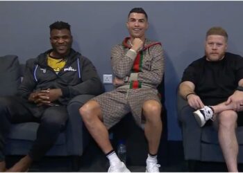 MMA News - Francis-Ngannous-tranare-om-att-ha-Cristiano-Ronaldo-i-omkladningsrummet-MMAnytt-1000x547-1