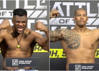 Francis Ngannou och Renan Ferreira.