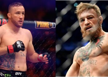 Justin Gaethje och Conor McGregor.