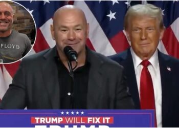 MMA News - Donald-Trump-bjuder-upp-Dana-White-pa-scen-under-president-firandet