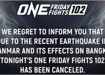 ONE Friday Fights 102 inställd – En kraftig jordbävning i Myanmar