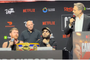 Canelo Alvarez gillar INTE reporterns uttalande: "RESPEKTERA"