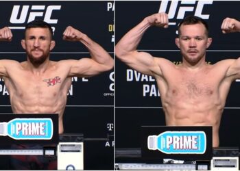Dvalishvili and Yan face off at UFC 323 weigh-ins