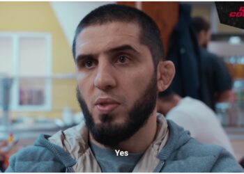 Islam Makhachev med UFC-balte i weltervikt