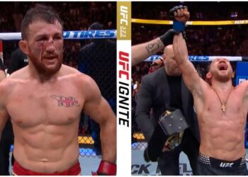 Yan vs Dvalishvili UFC 323 staredown bantamweight title fight