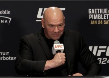 Dana White pa presskonferens efter UFC 324