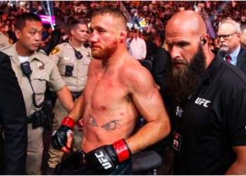 justin gaethje ufc 324 staredown