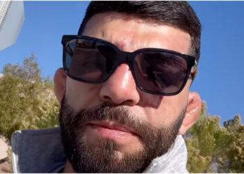 Amir Albazi under UFC match i Las Vegas