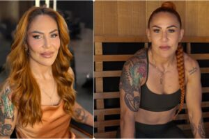 Cris Cyborg i boxningsring under match