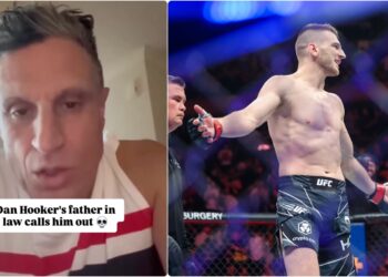 Dan Hooker under UFC match