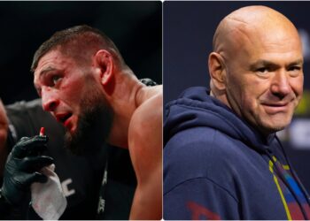 Dana White och Khamzat Chimaev i UFC