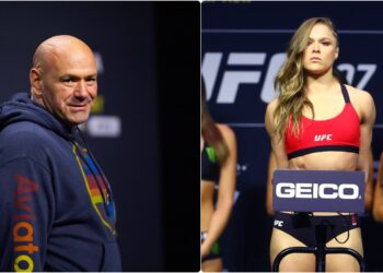 Dana White under presskonferens i Houston
