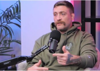 Gerald Meerschaert och Khamzat Chimaev under UFC fight week