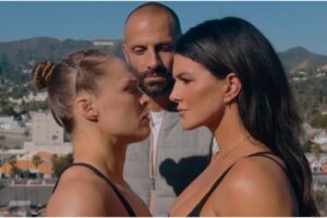 Gina Carano och Ronda Rousey motande