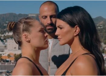 Gina Carano och Ronda Rousey motande