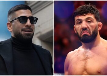 Ilia Topuria under UFC-match i oktagonen